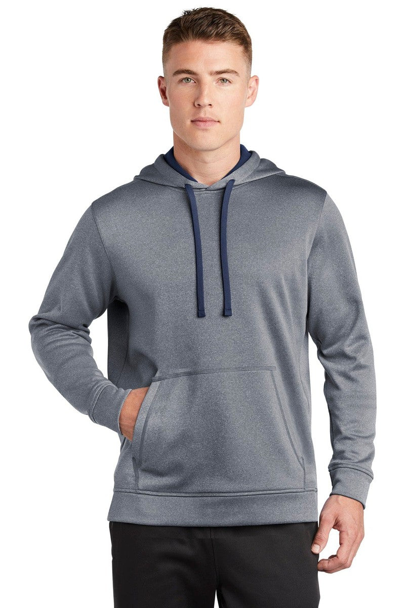 Sport-Tek ST264 PosiCharge Sport-Wick Heather Fleece Hooded Pullover in 