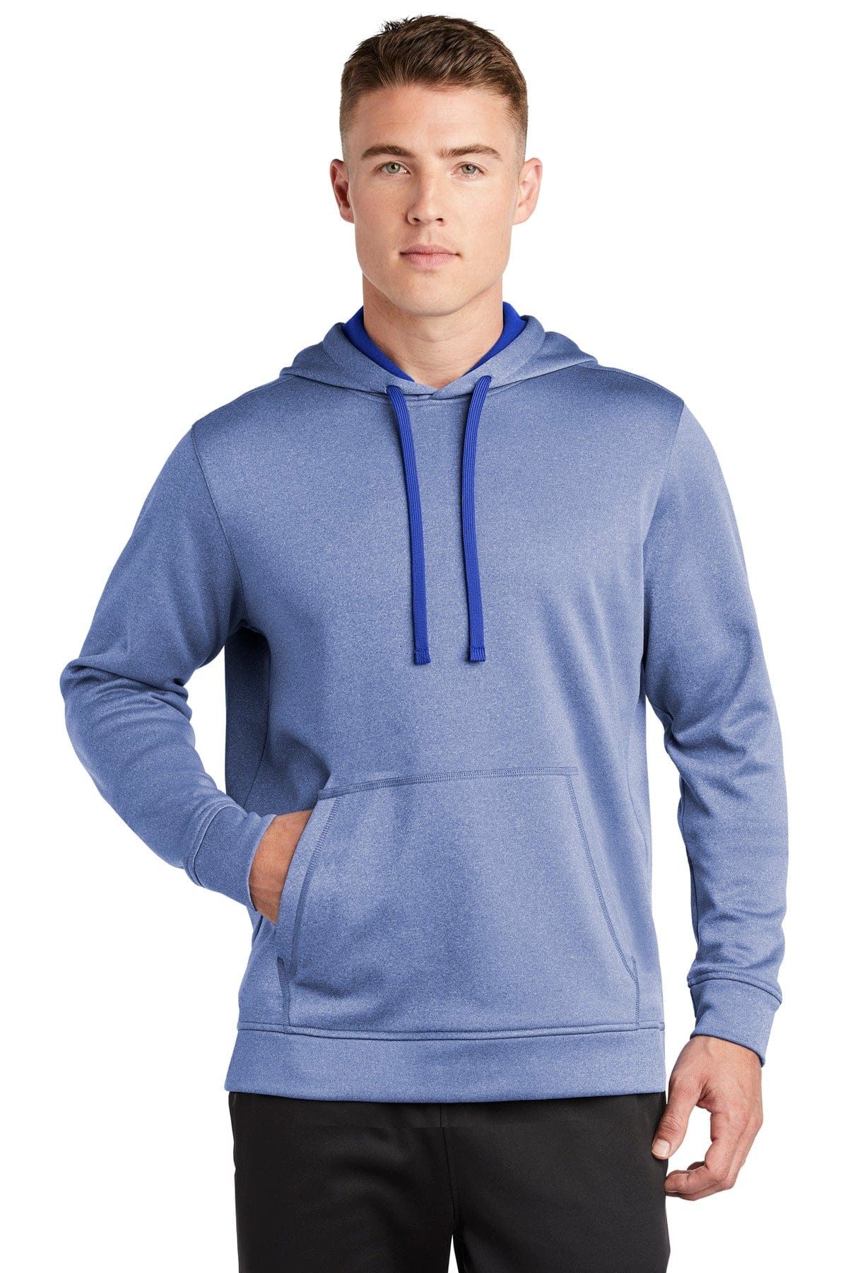 Sport-Tek ST264 PosiCharge Sport-Wick Heather Fleece Hooded Pullover in 