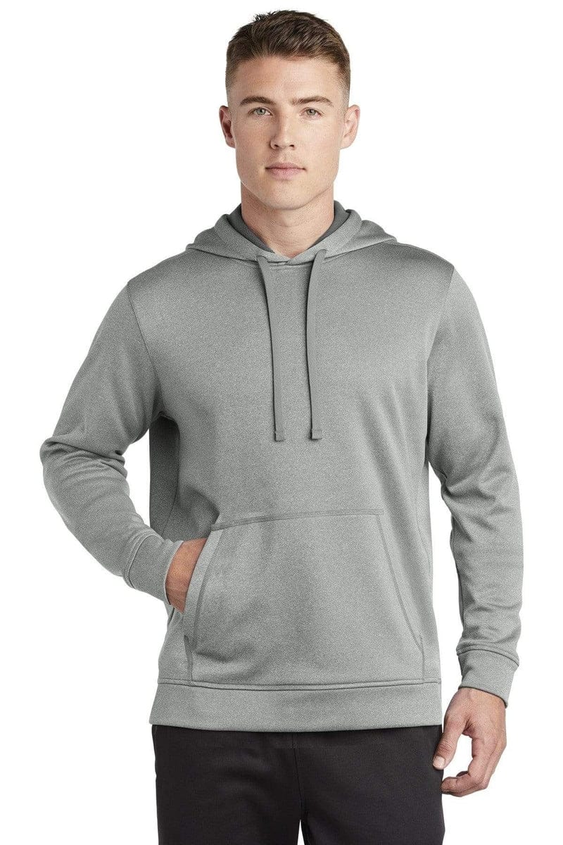 Sport-Tek ST264 PosiCharge Sport-Wick Heather Fleece Hooded Pullover in 