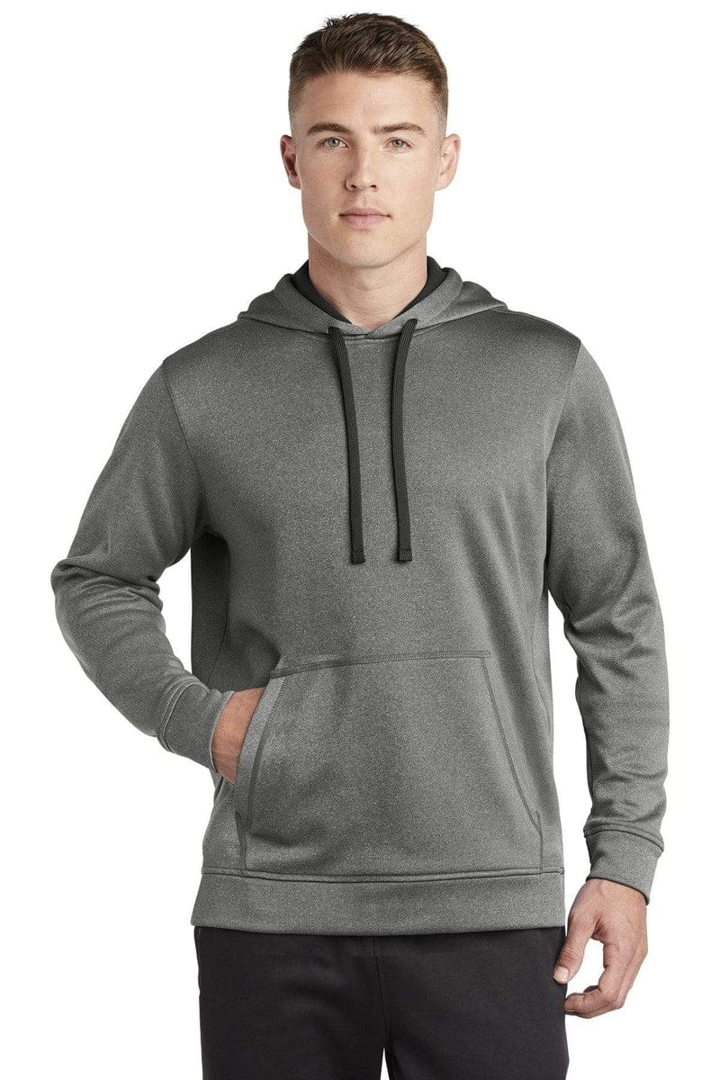 Sport-Tek ST264 PosiCharge Sport-Wick Heather Fleece Hooded Pullover in 
