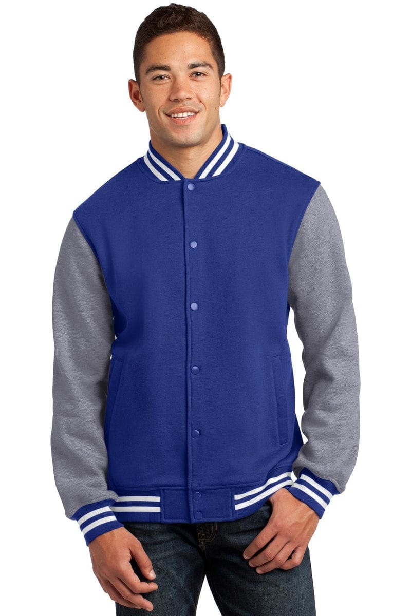 Sport-Tek ST270 Fleece Letterman Jacket in 