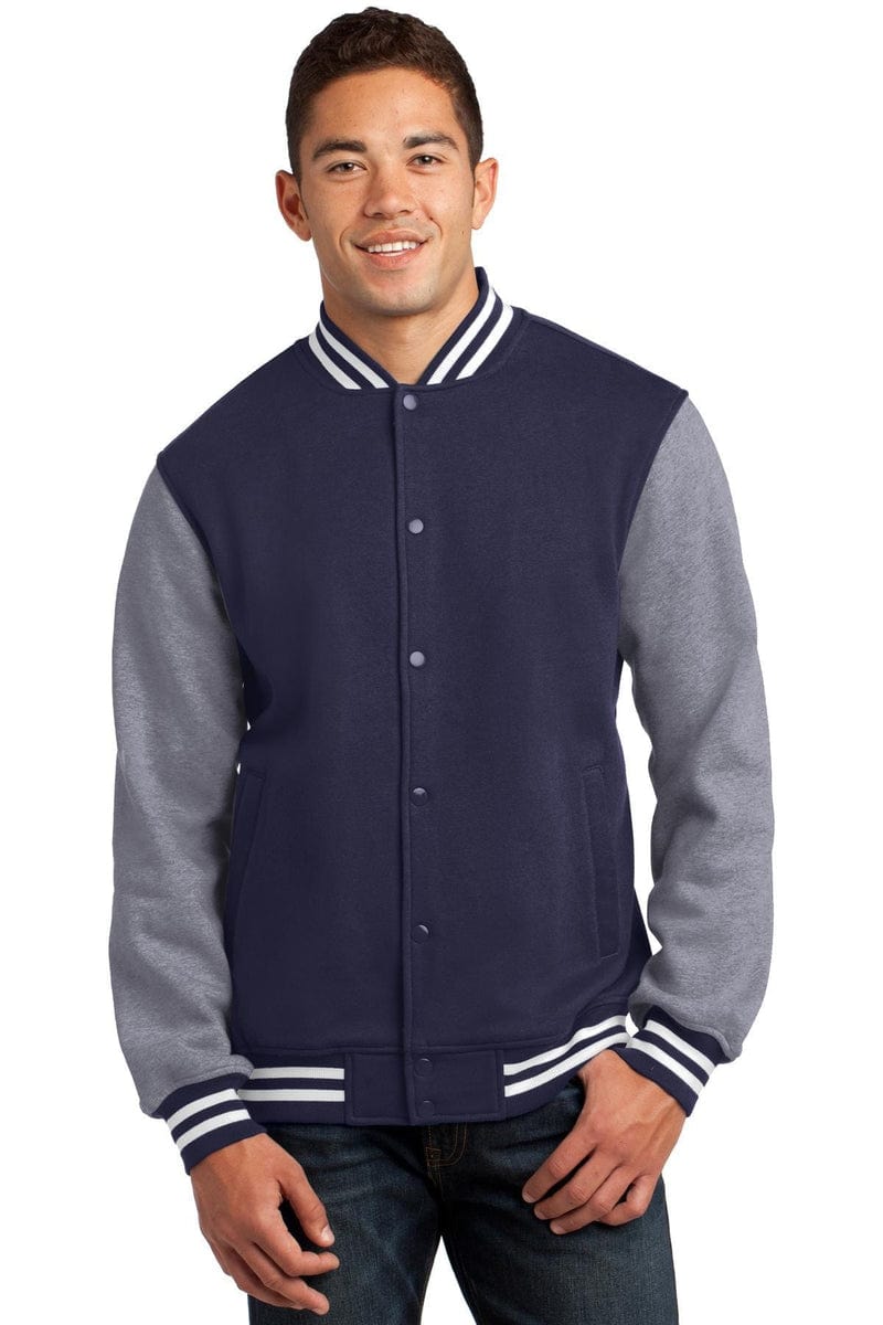 Sport-Tek ST270 Fleece Letterman Jacket in 