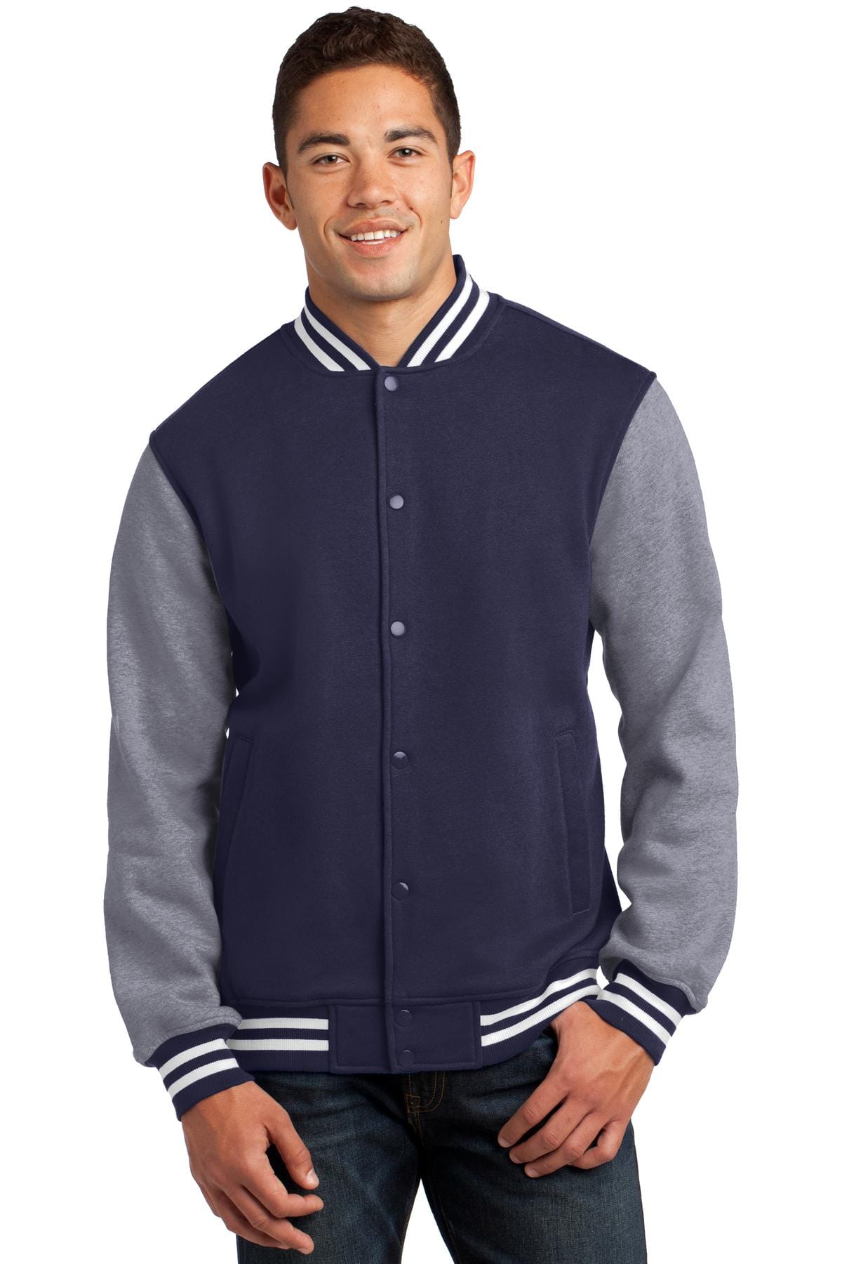 Sport-Tek ST270 Fleece Letterman Jacket in 