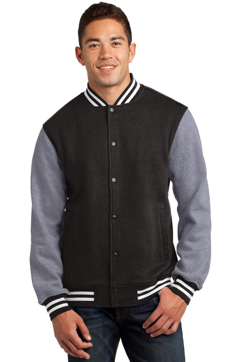 Sport-Tek ST270 Fleece Letterman Jacket in 