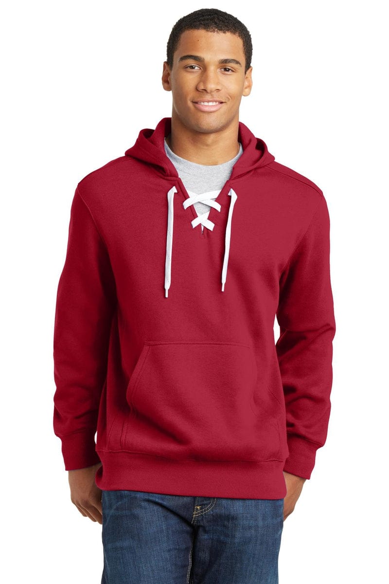 Sport-Tek ST271 Lace Up Pullover Hooded Sweatshirt in 