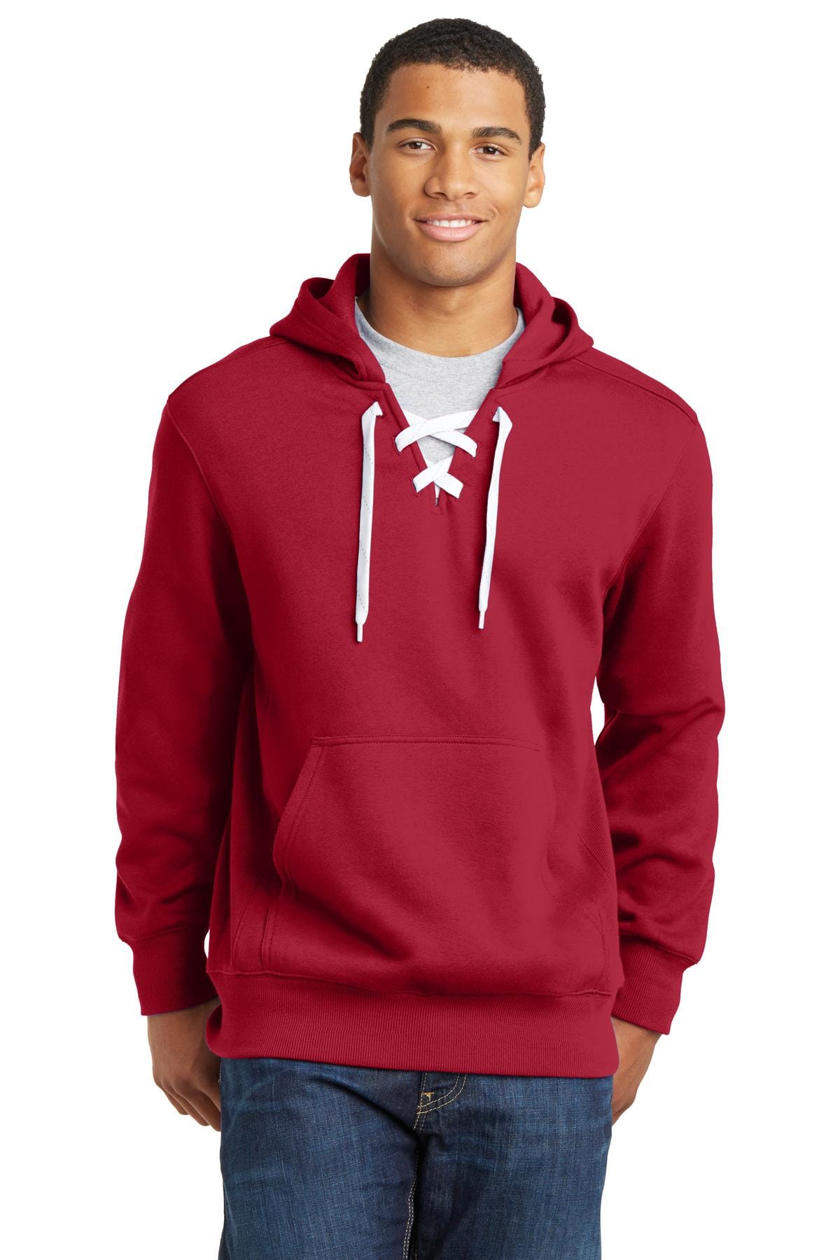 Sport-Tek Sweatshirts/Fleece Sport-Tek ST271 Lace Up Pullover Hooded Sweatshirt