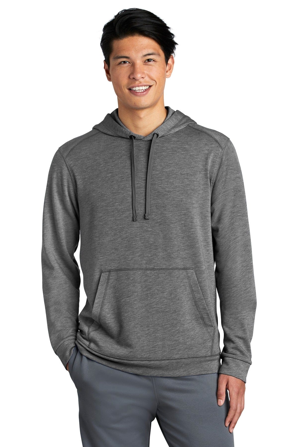 Sport-Tek ST296 PosiCharge Tri-Blend Wicking Fleece Hooded Pullover in 