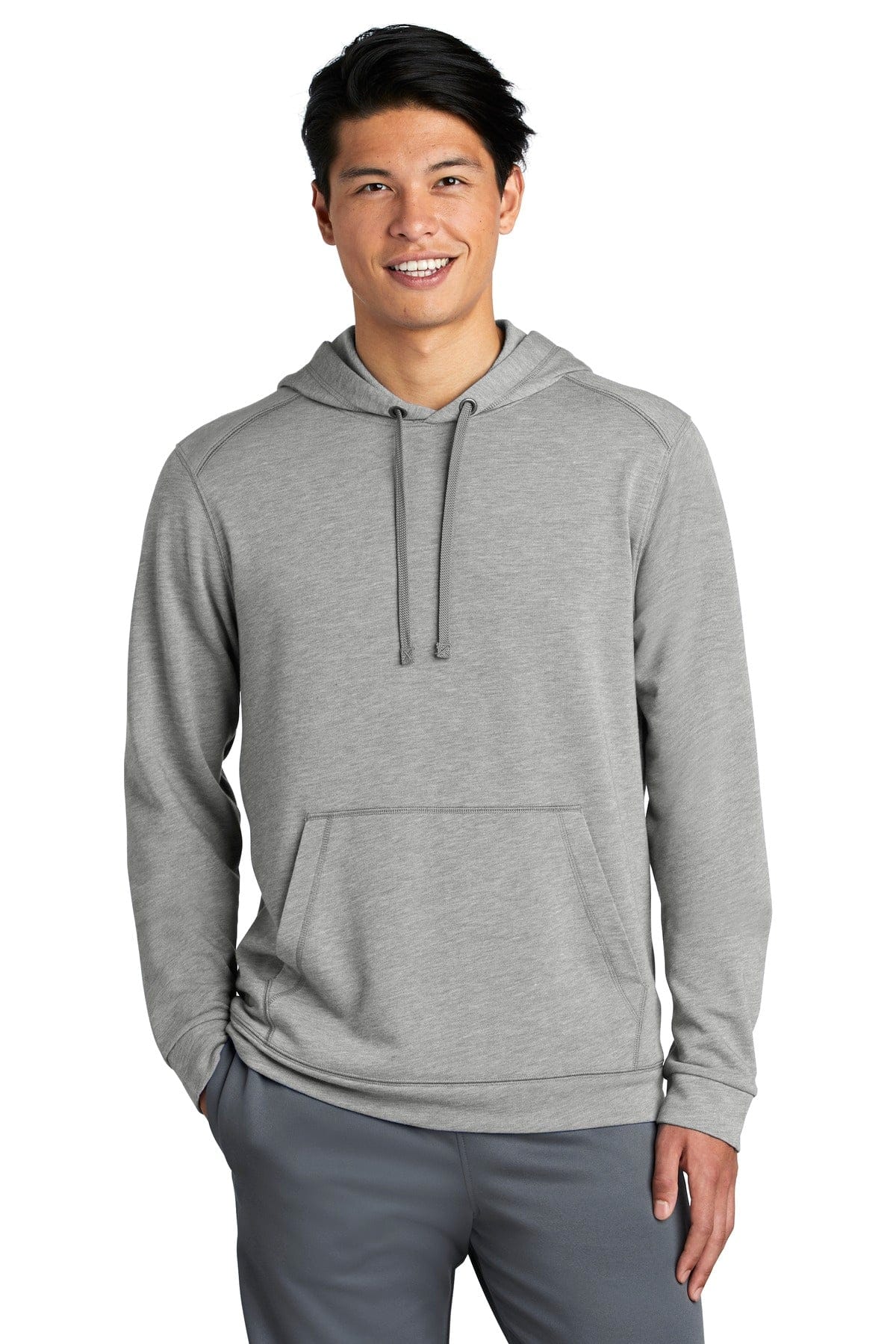 Sport-Tek ST296 PosiCharge Tri-Blend Wicking Fleece Hooded Pullover in 