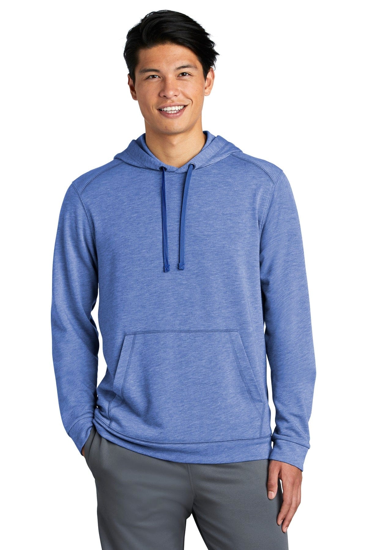 Sport-Tek ST296 PosiCharge Tri-Blend Wicking Fleece Hooded Pullover in 