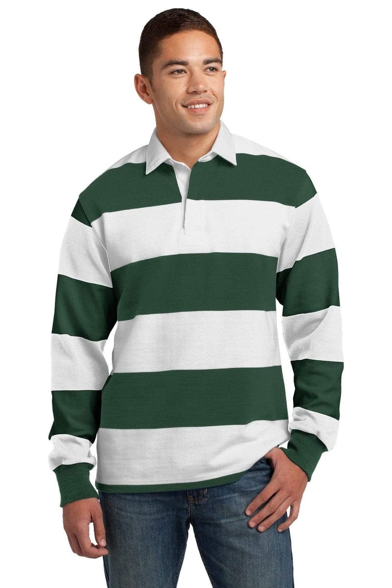 Sport-Tek ST301 Classic Long Sleeve Rugby Polo in 