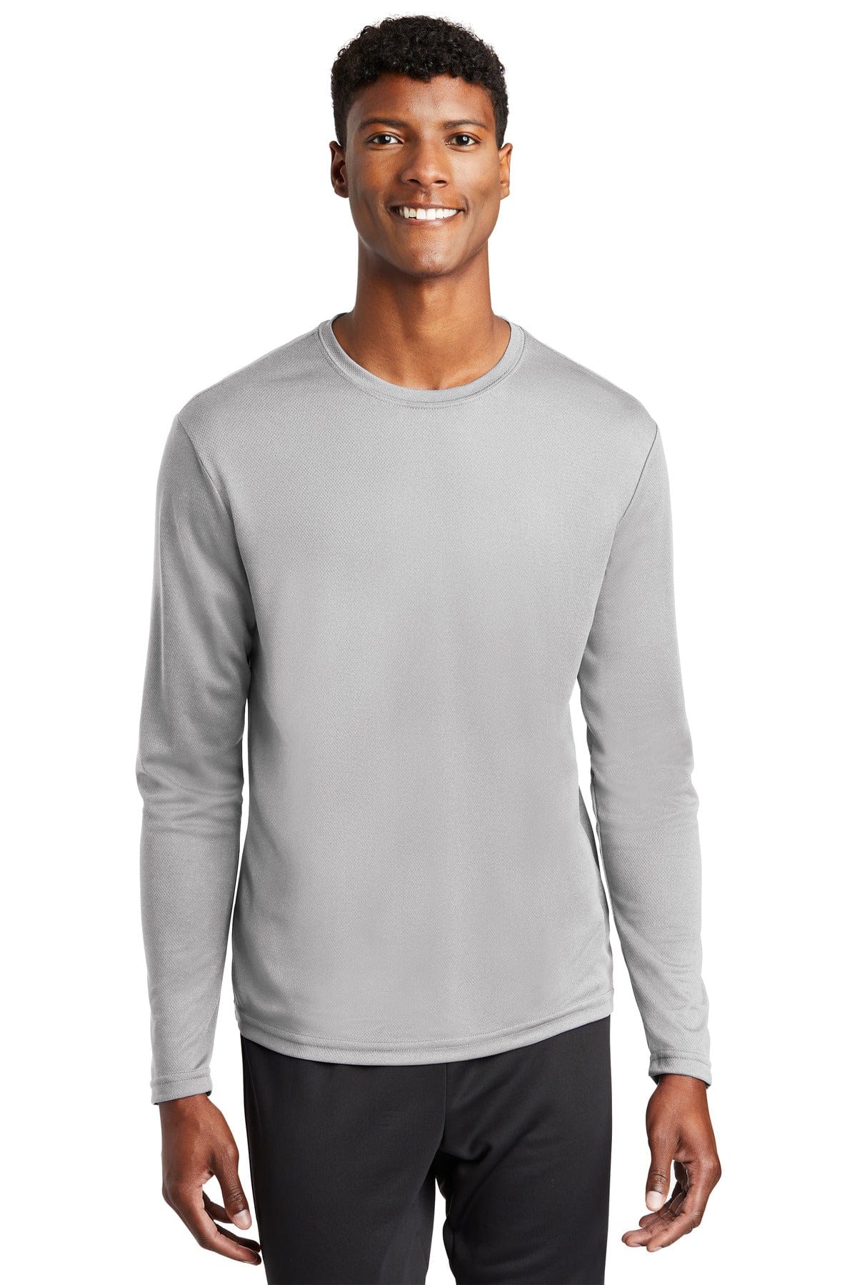 Sport-Tek T-Shirts XS / Silver Sport-Tek ST340LS PosiCharge RacerMesh Long Sleeve Tee