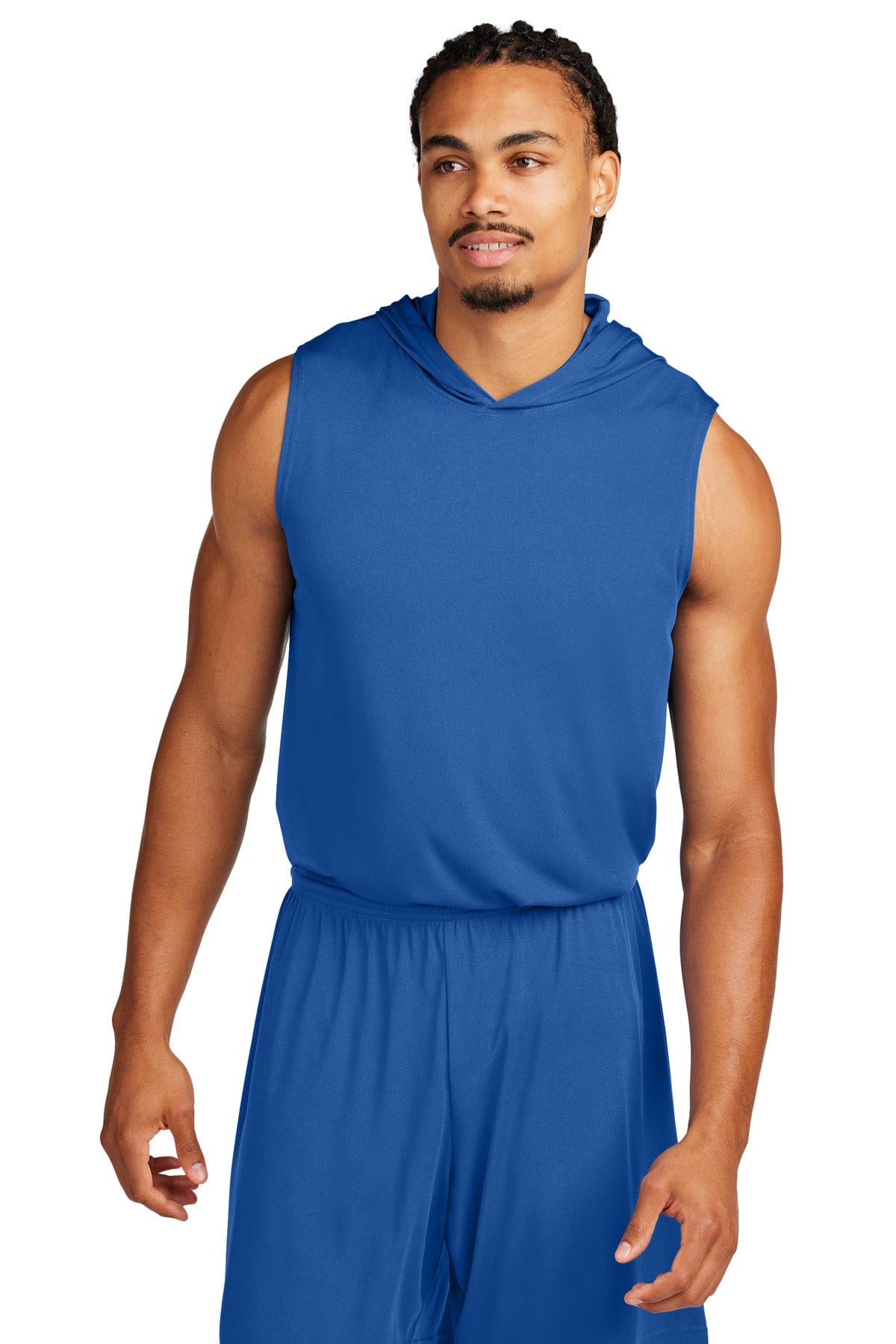 Sport-Tek ST352H Competitor Sleeveless Hoodie in True Royal