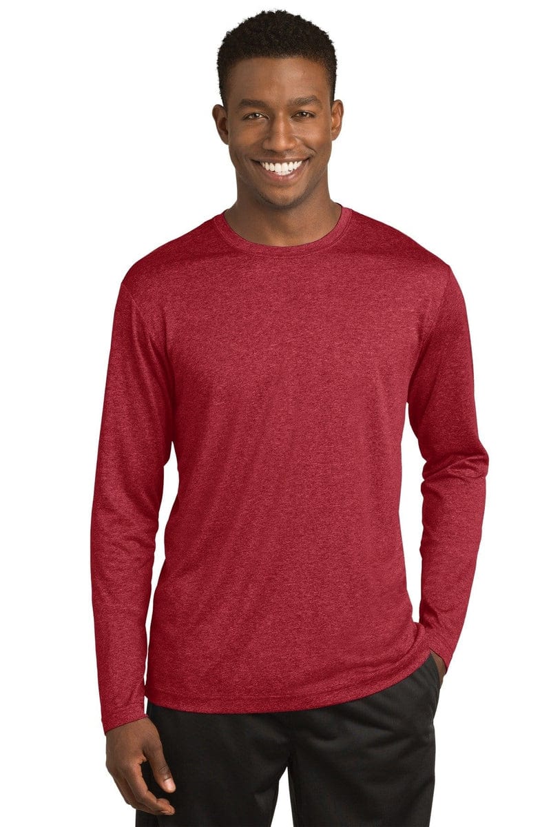 Sport-Tek ST360LS Long Sleeve Heather Contender Tee in 