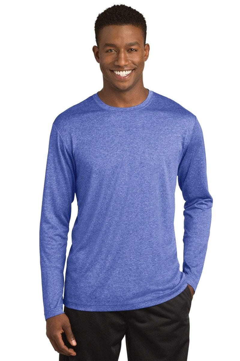 Sport-Tek ST360LS Long Sleeve Heather Contender Tee in 