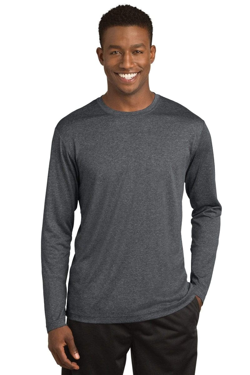 Sport-Tek ST360LS Long Sleeve Heather Contender Tee in 