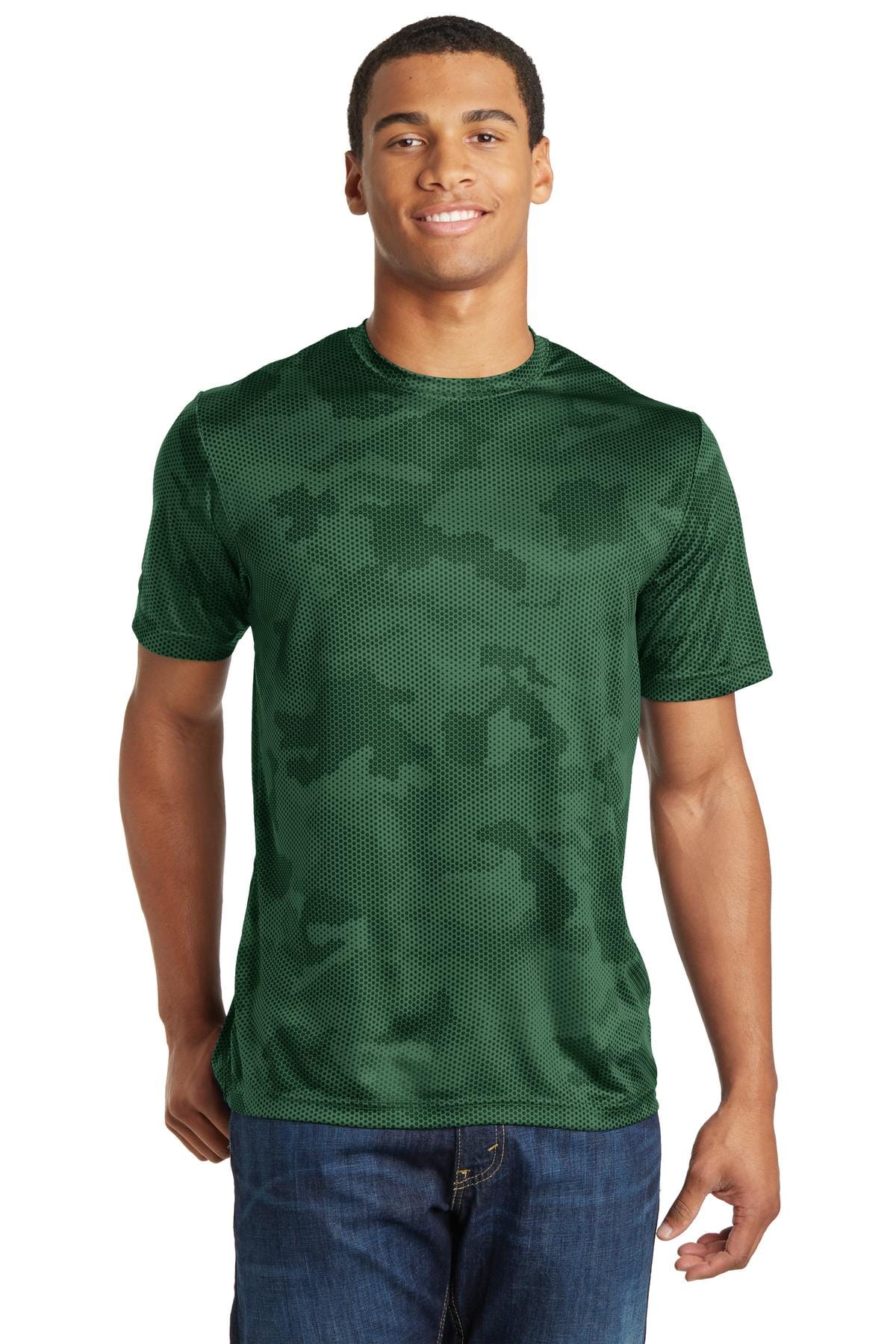Sport-Tek T-Shirts XS / Forest Green Sport-Tek ST370 CamoHex Tee