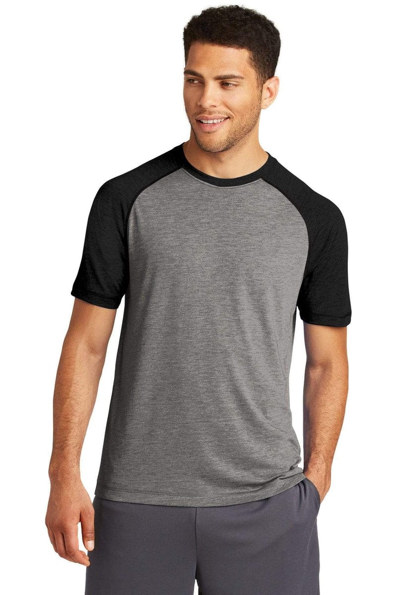 Sport-Tek ST400 PosiCharge Tri-Blend Wicking Raglan Tee in 