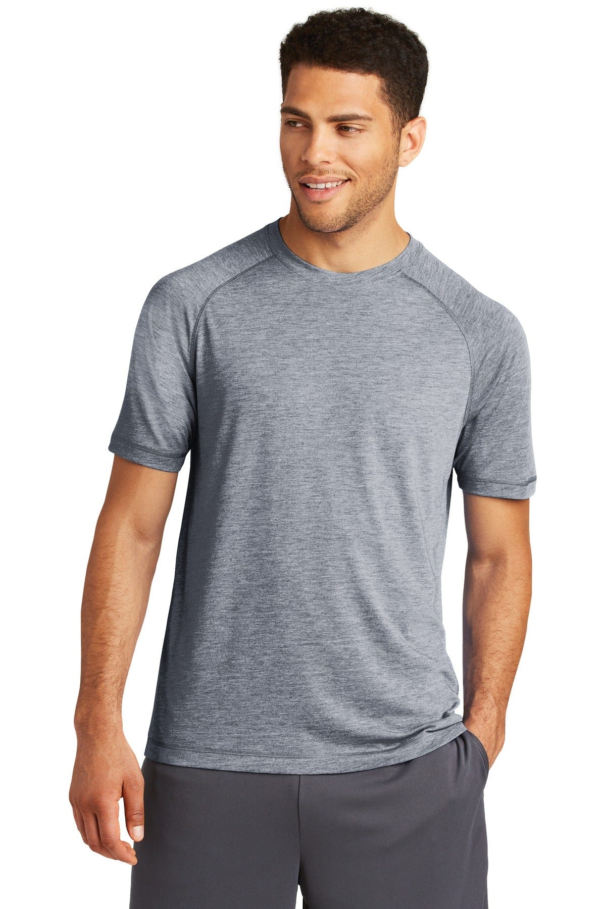 Sport-Tek ST400 PosiCharge Tri-Blend Wicking Raglan Tee in 