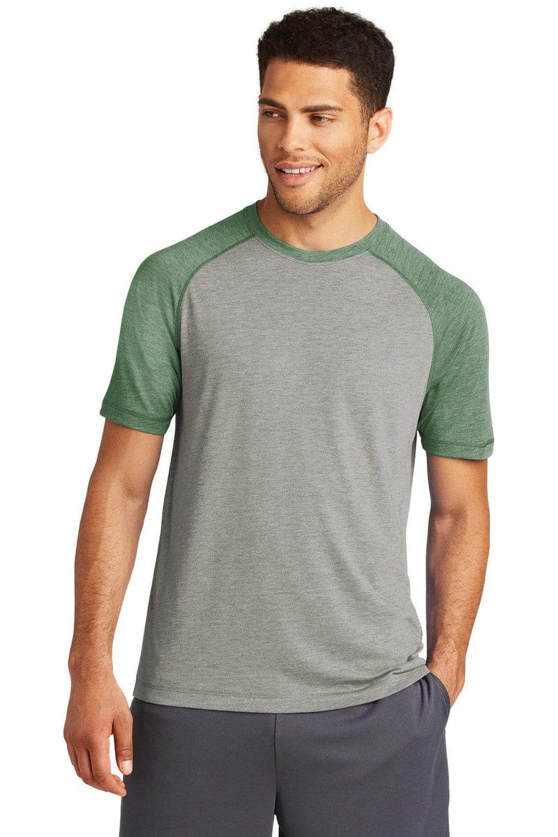 Sport-Tek ST400 PosiCharge Tri-Blend Wicking Raglan Tee in 