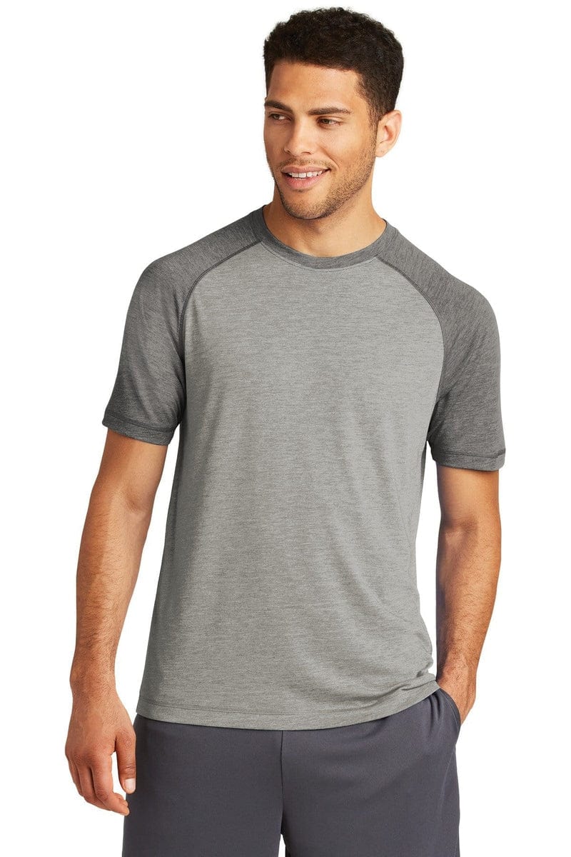 Sport-Tek ST400 PosiCharge Tri-Blend Wicking Raglan Tee in 