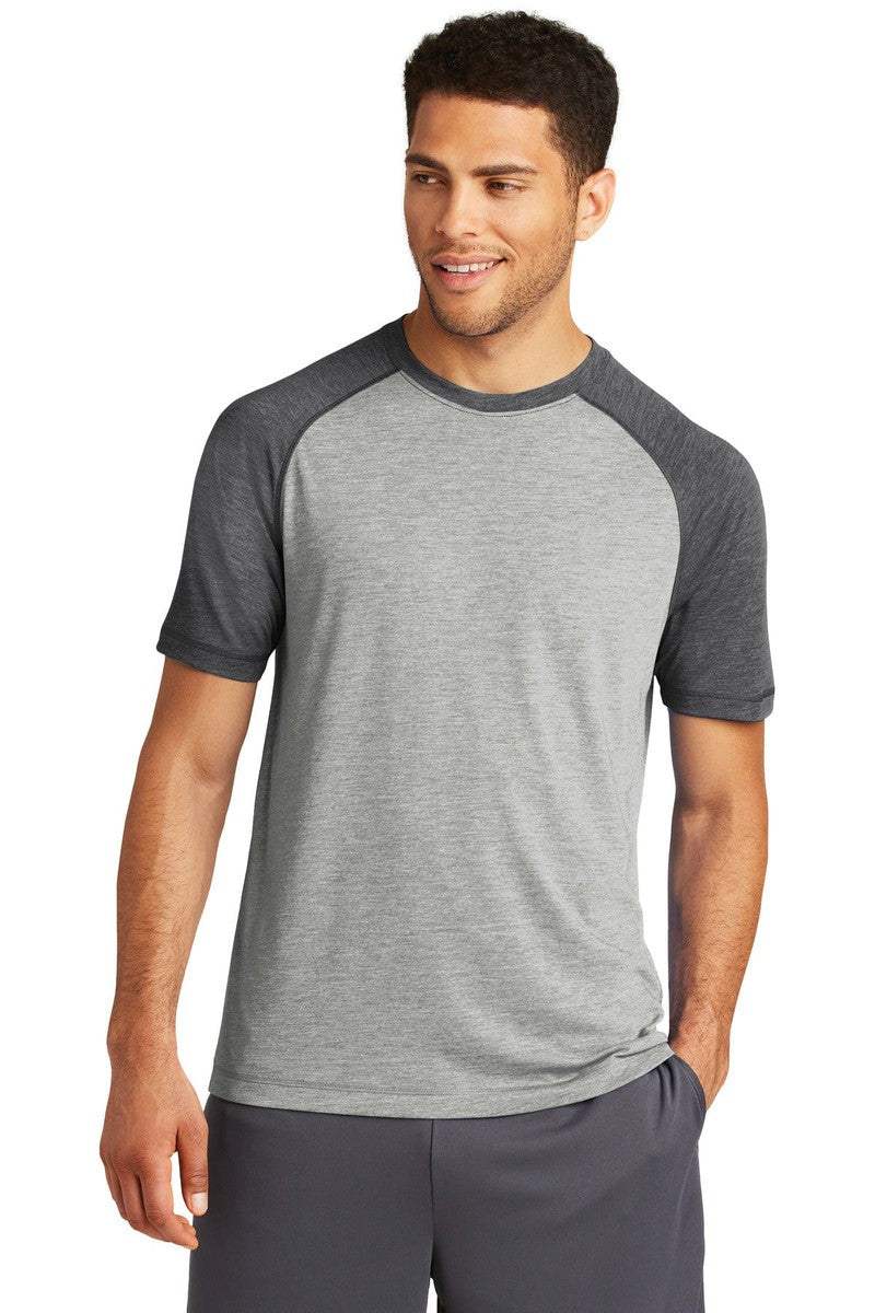 Sport-Tek ST400 PosiCharge Tri-Blend Wicking Raglan Tee in 