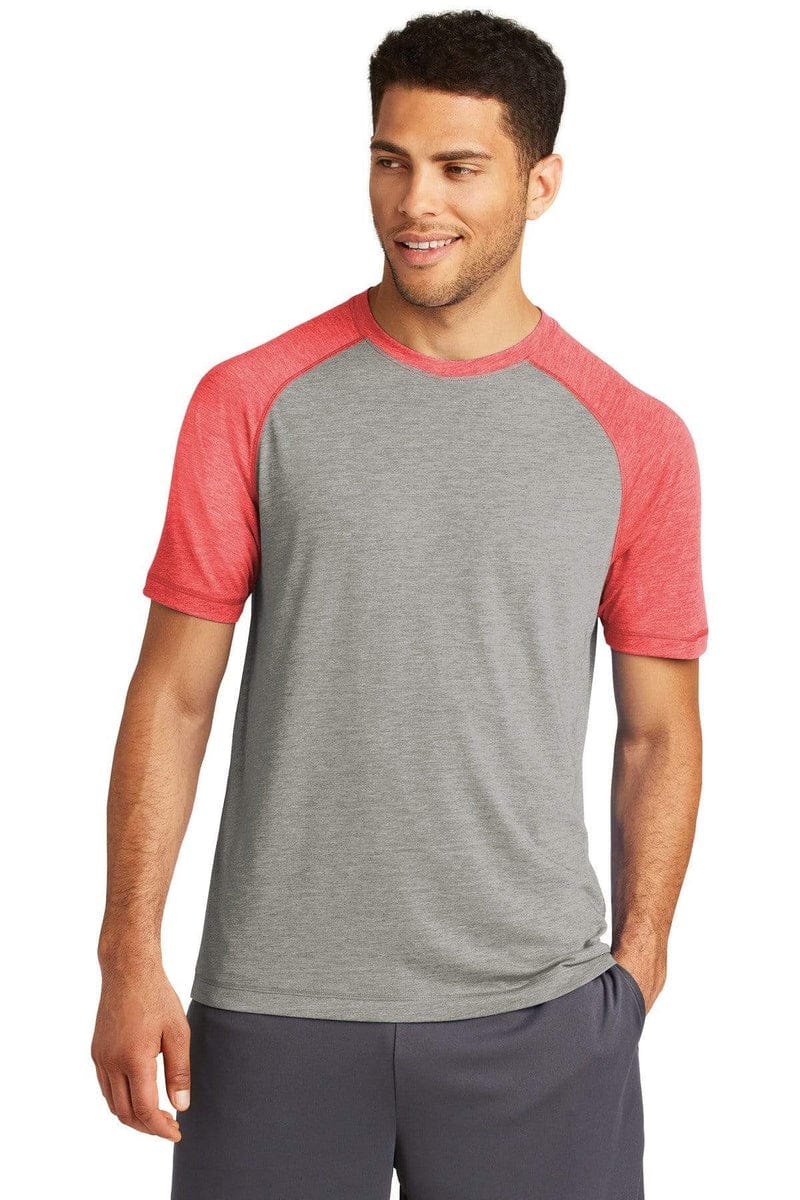 Sport-Tek ST400 PosiCharge Tri-Blend Wicking Raglan Tee in 
