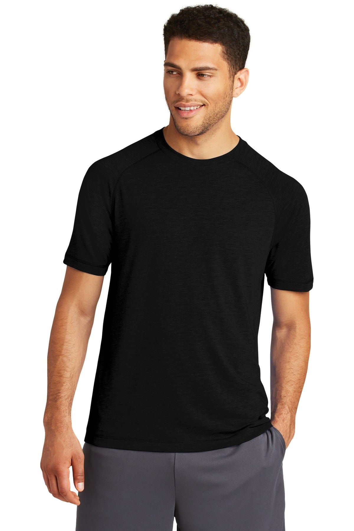 Sport-Tek ST400 PosiCharge Tri-Blend Wicking Raglan Tee in 