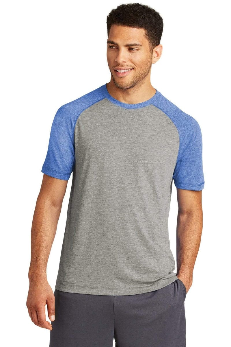 Sport-Tek ST400 PosiCharge Tri-Blend Wicking Raglan Tee in 