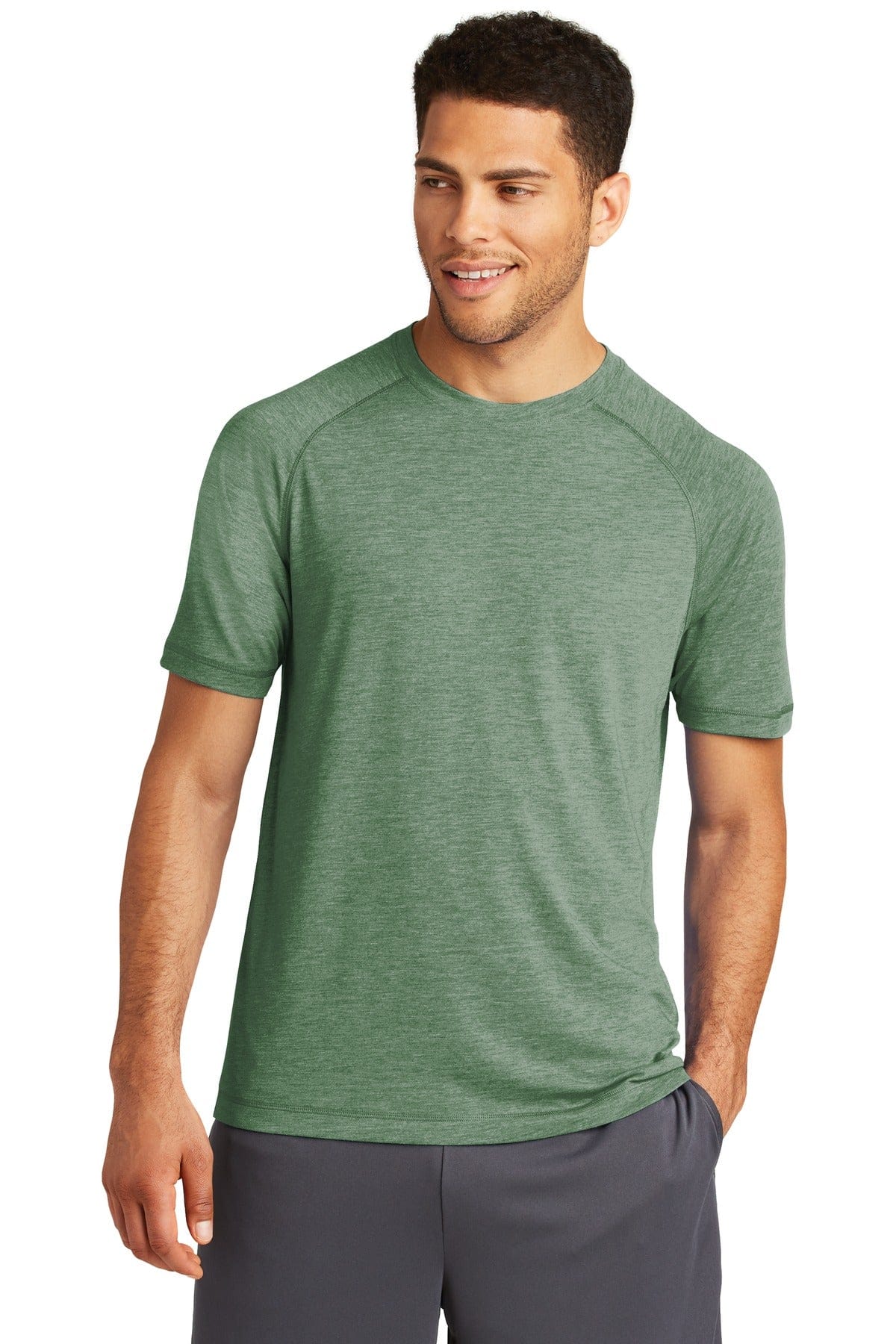 Sport-Tek T-Shirts XS / Forest Green Heather Sport-Tek ST400 PosiCharge Tri-Blend Wicking Raglan Tee