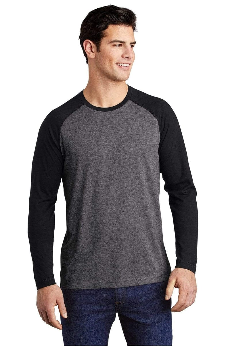 Sport-Tek ST400LS PosiCharge Long Sleeve Tri-Blend Wicking Raglan Tee in 