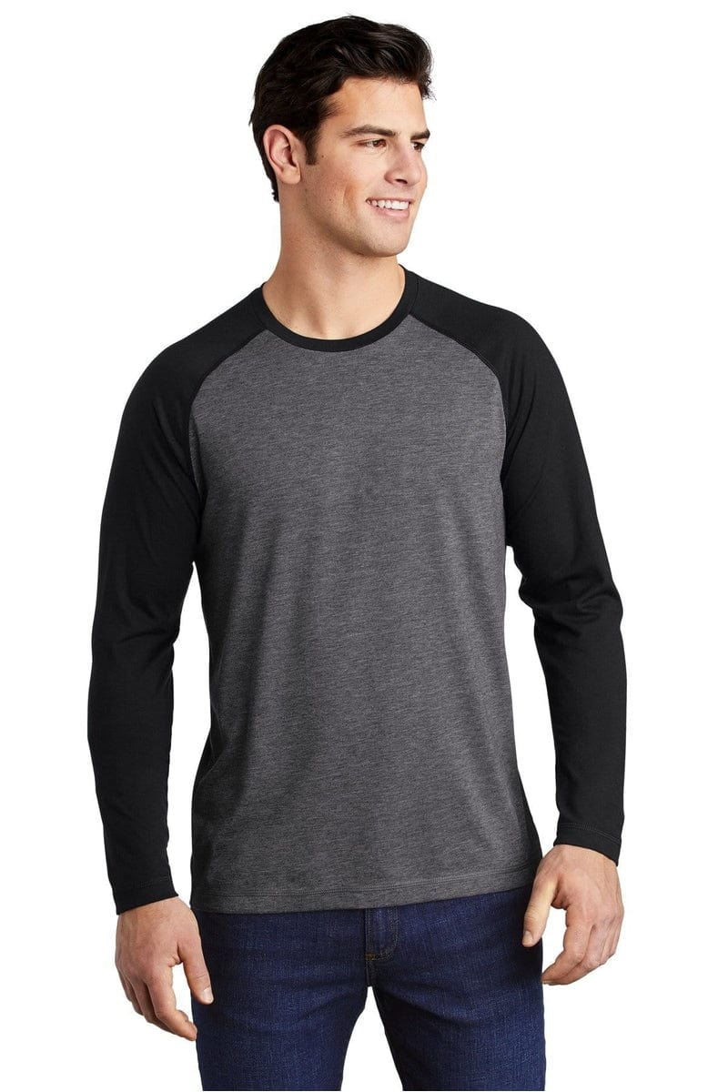 Sport-Tek ST400LS PosiCharge Long Sleeve Tri-Blend Wicking Raglan Tee in 