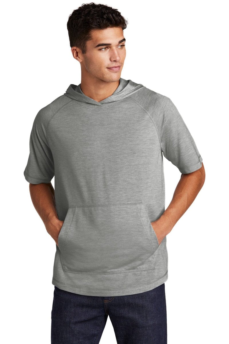 Sport-Tek ST404 PosiCharge Tri-Blend Wicking Short Sleeve Hoodie in 