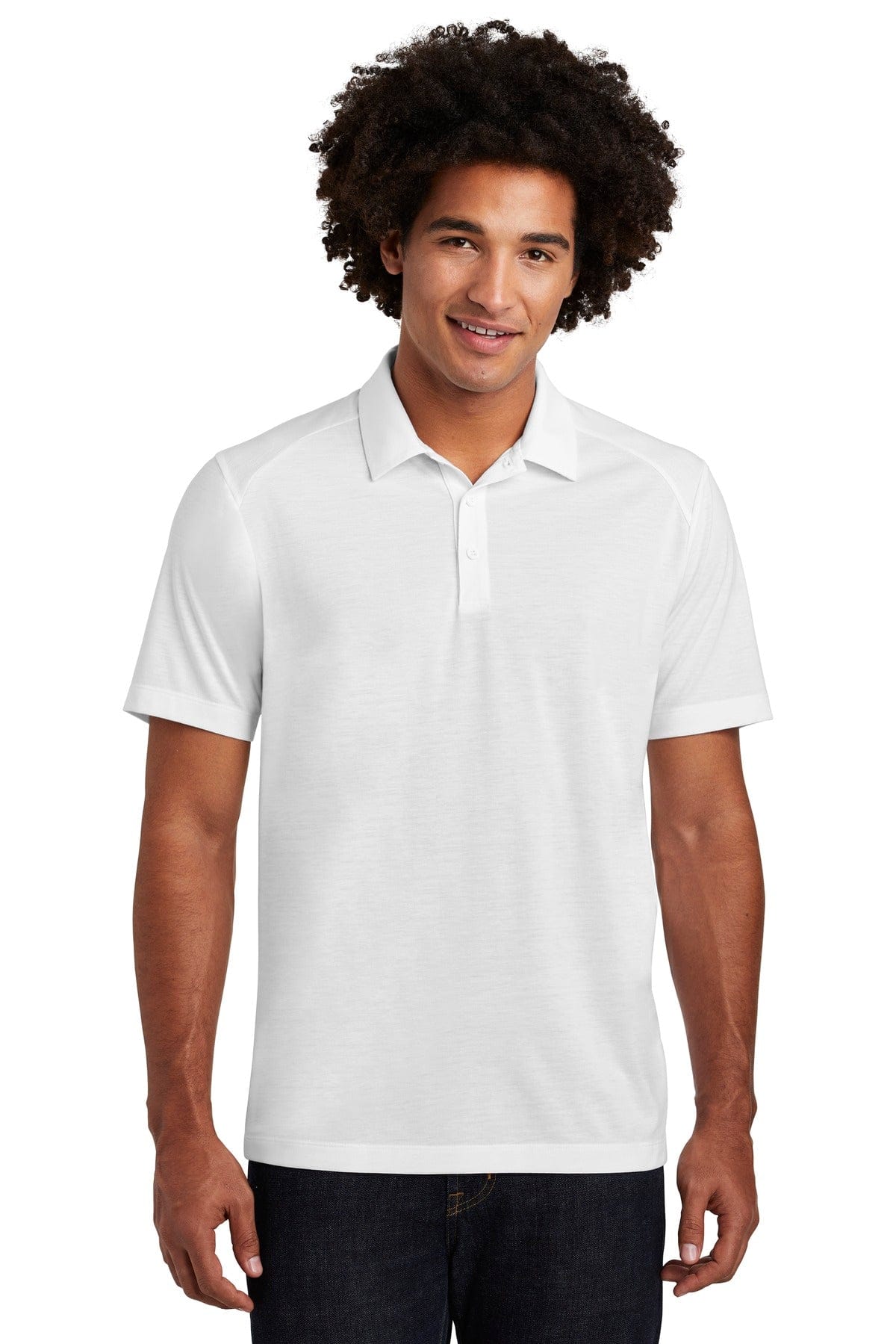 Sport-Tek Polos/Knits XS / White Triad Solid Sport-Tek ST405 PosiCharge Tri-Blend Wicking Polo