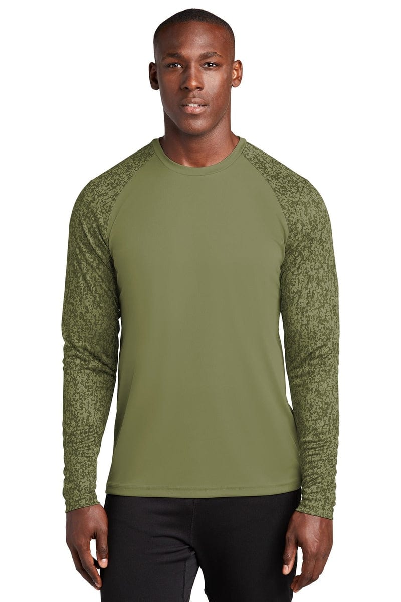 Sport-Tek ST460LS Long Sleeve Digi Camo Tee in 