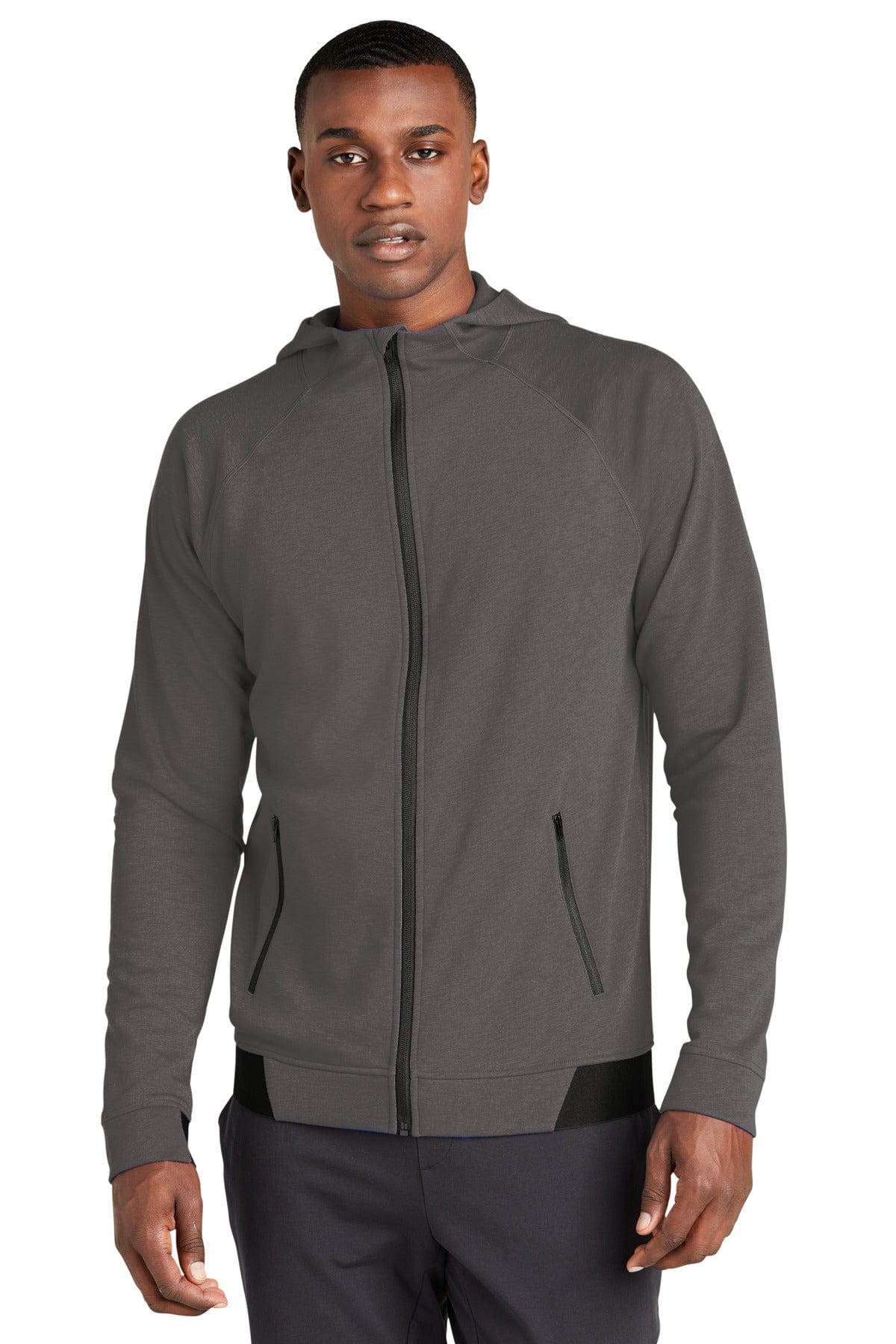 Sport-Tek ST570 PosiCharge Strive Hooded Full-Zip in Graphite