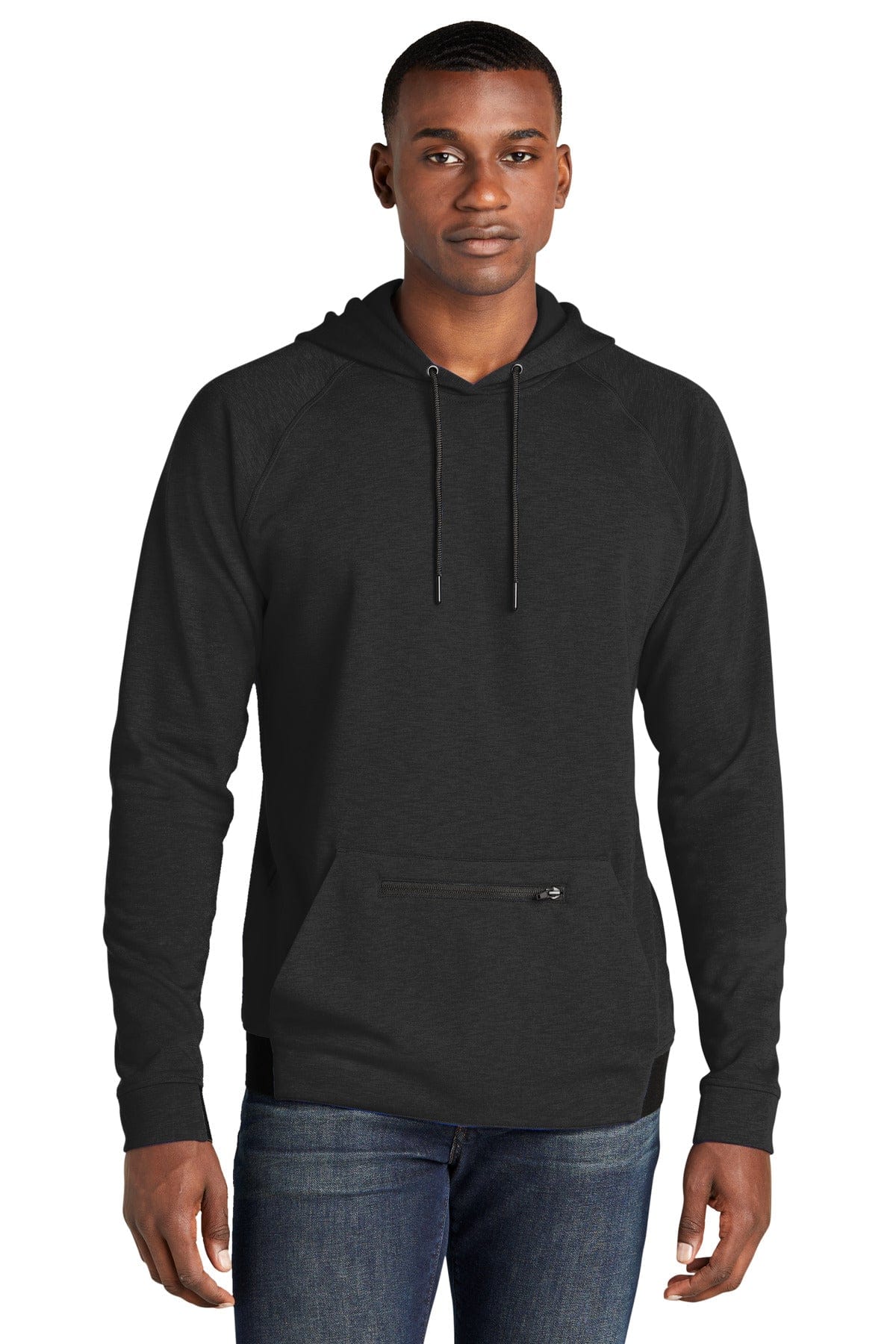 Sport-Tek ST571 PosiCharge Strive Hooded Pullover in Black