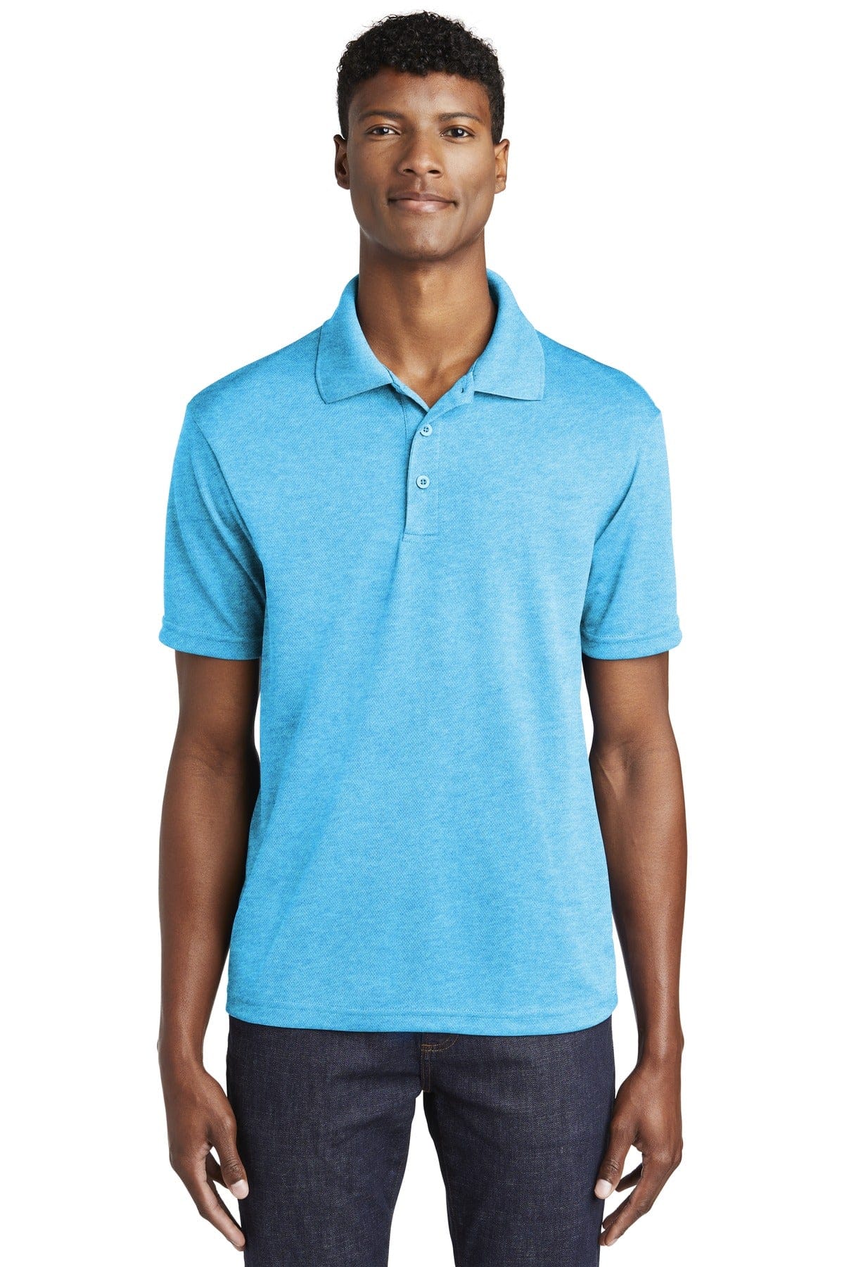 Sport-Tek Polos/Knits XS / Pond Blue Heather Sport-Tek ST640 PosiCharge RacerMesh Polo