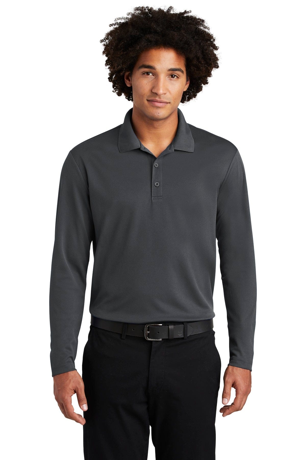 Sport-Tek Polos/Knits XS / Graphite Sport-Tek ST640LS PosiCharge RacerMesh Long Sleeve Polo
