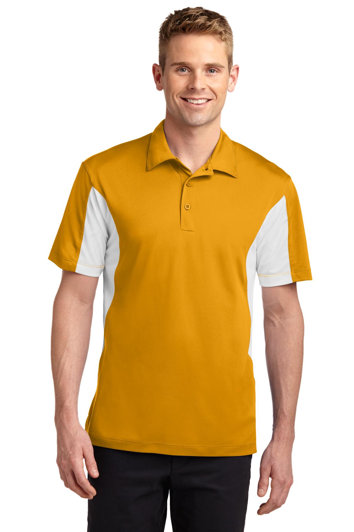 Sport-Tek Polos/Knits 5XL / Gold/ White Sport-Tek ST655 Side Blocked Micropique Sport-Wick Polo