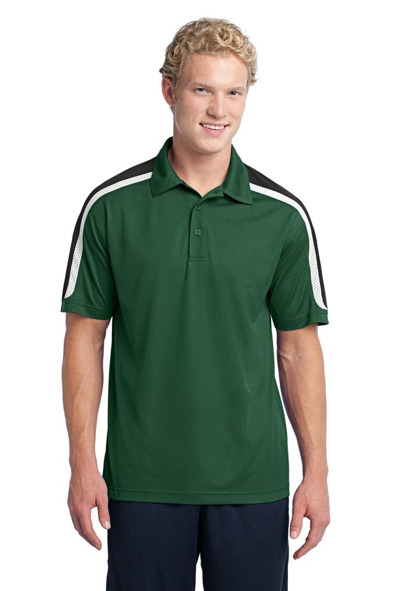 Sport-Tek ST658 Tricolor Shoulder Micropique Sport-Wick Polo in 