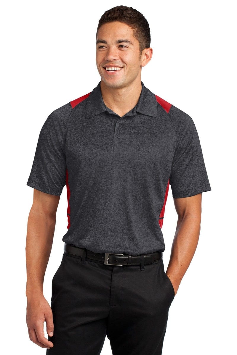 Sport-Tek ST665 Heather Colorblock Contender Polo in 
