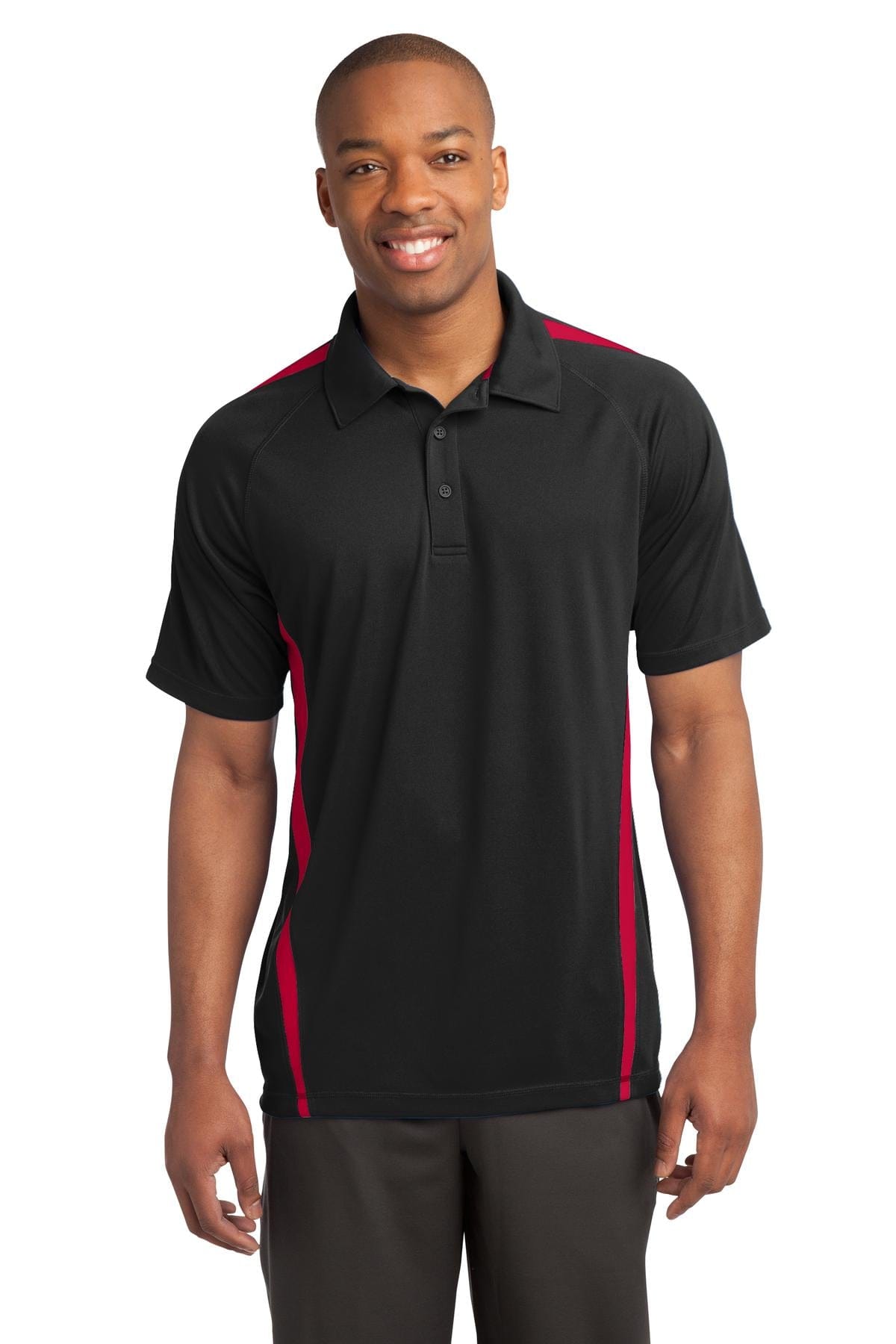 Sport-Tek Polos/Knits XS / Black/ Red Sport-Tek ST685 PosiCharge Micro-Mesh Colorblock Polo