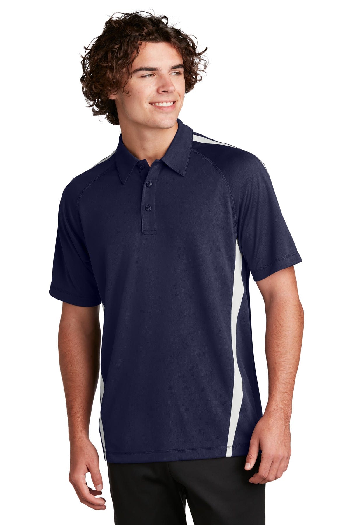 Sport-Tek Polos/Knits XS / True Navy/ White Sport-Tek ST685 PosiCharge Micro-Mesh Colorblock Polo