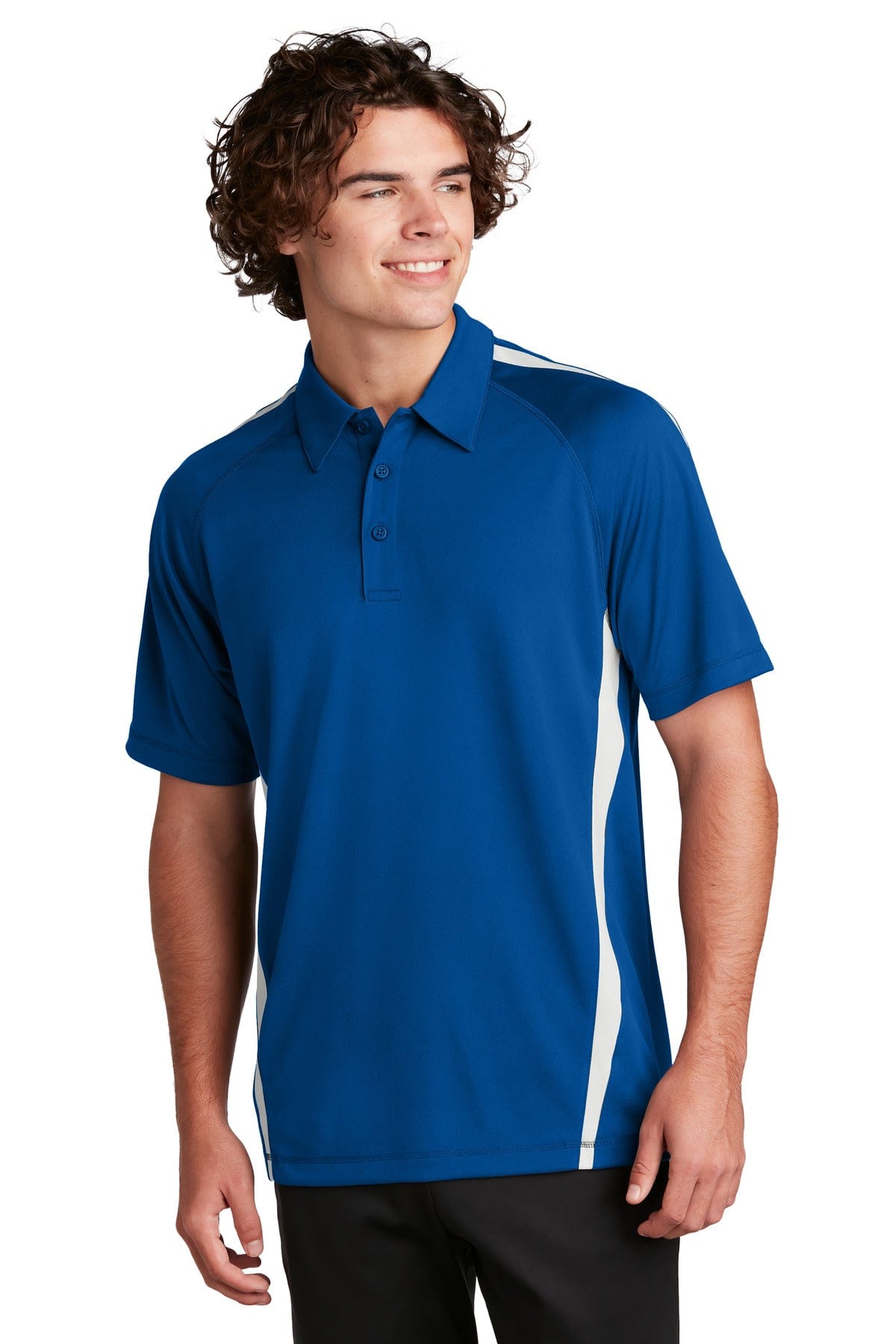 Sport-Tek Polos/Knits XS / True Royal/ White Sport-Tek ST685 PosiCharge Micro-Mesh Colorblock Polo