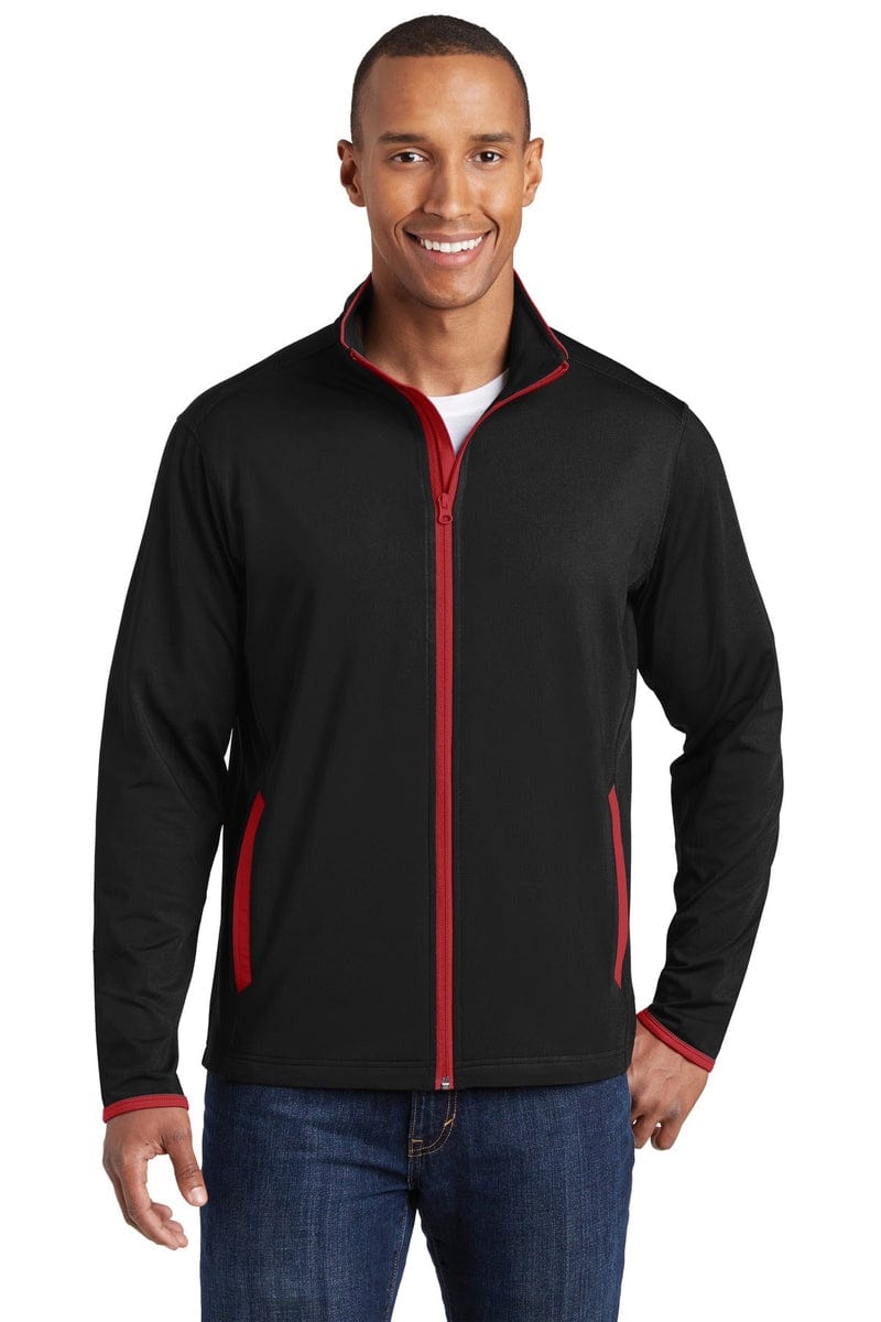 Sport-Tek ST853 Sport-Wick Stretch Contrast Full-Zip Jacket in 