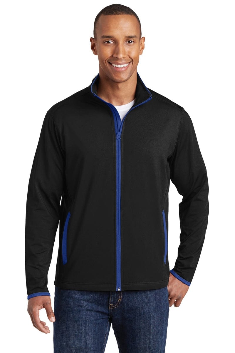 Sport-Tek ST853 Sport-Wick Stretch Contrast Full-Zip Jacket in 