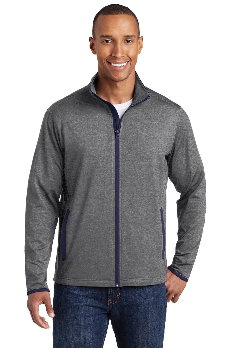 Sport-Tek ST853 Sport-Wick Stretch Contrast Full-Zip Jacket in 