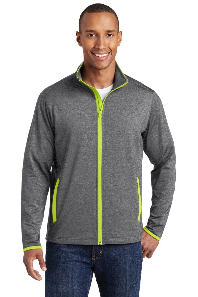 Sport-Tek ST853 Sport-Wick Stretch Contrast Full-Zip Jacket in 