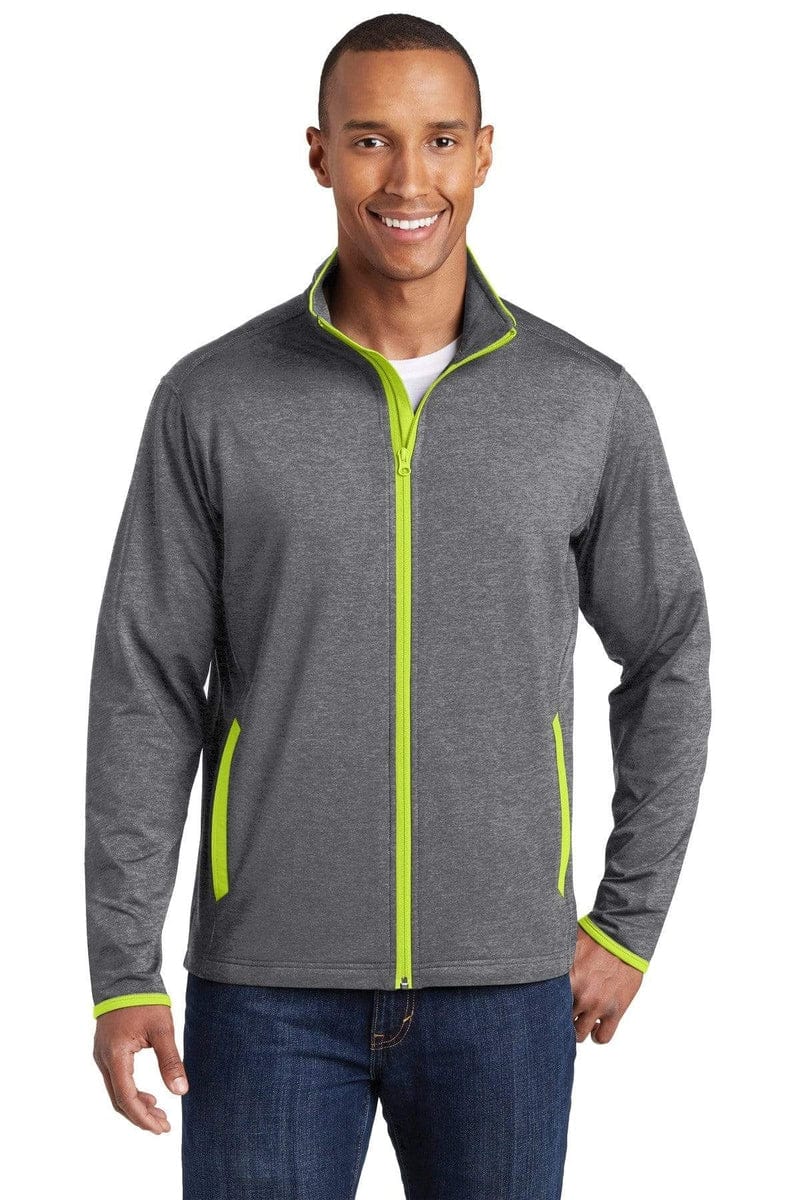 Sport-Tek ST853 Sport-Wick Stretch Contrast Full-Zip Jacket in 