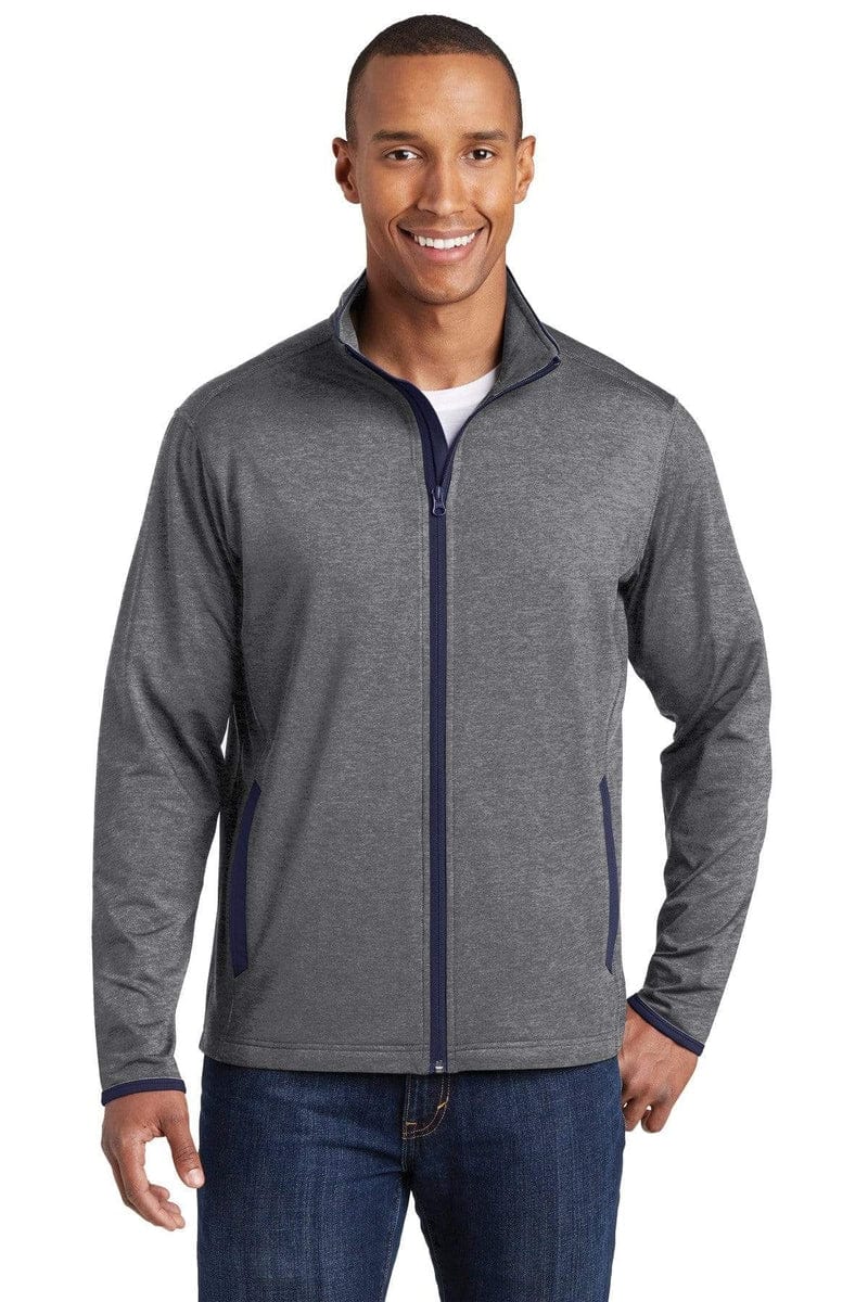 Sport-Tek ST853 Sport-Wick Stretch Contrast Full-Zip Jacket in 